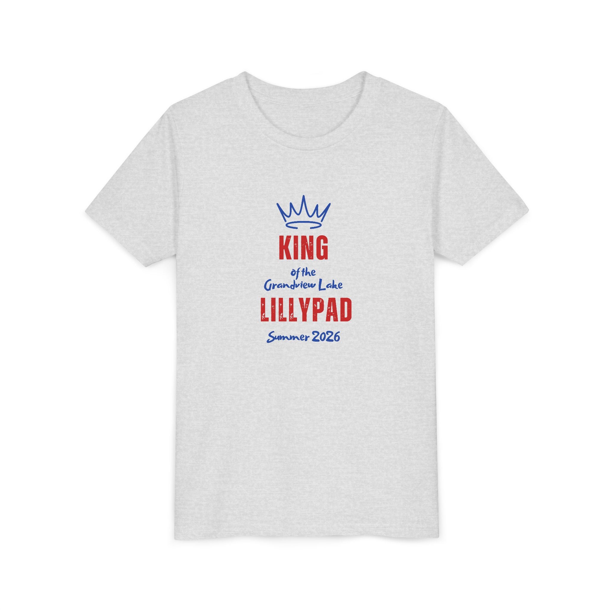 King of the Grandview Lake Lillypad Youth Tee — Cute Summer 2026 Kids Shirt