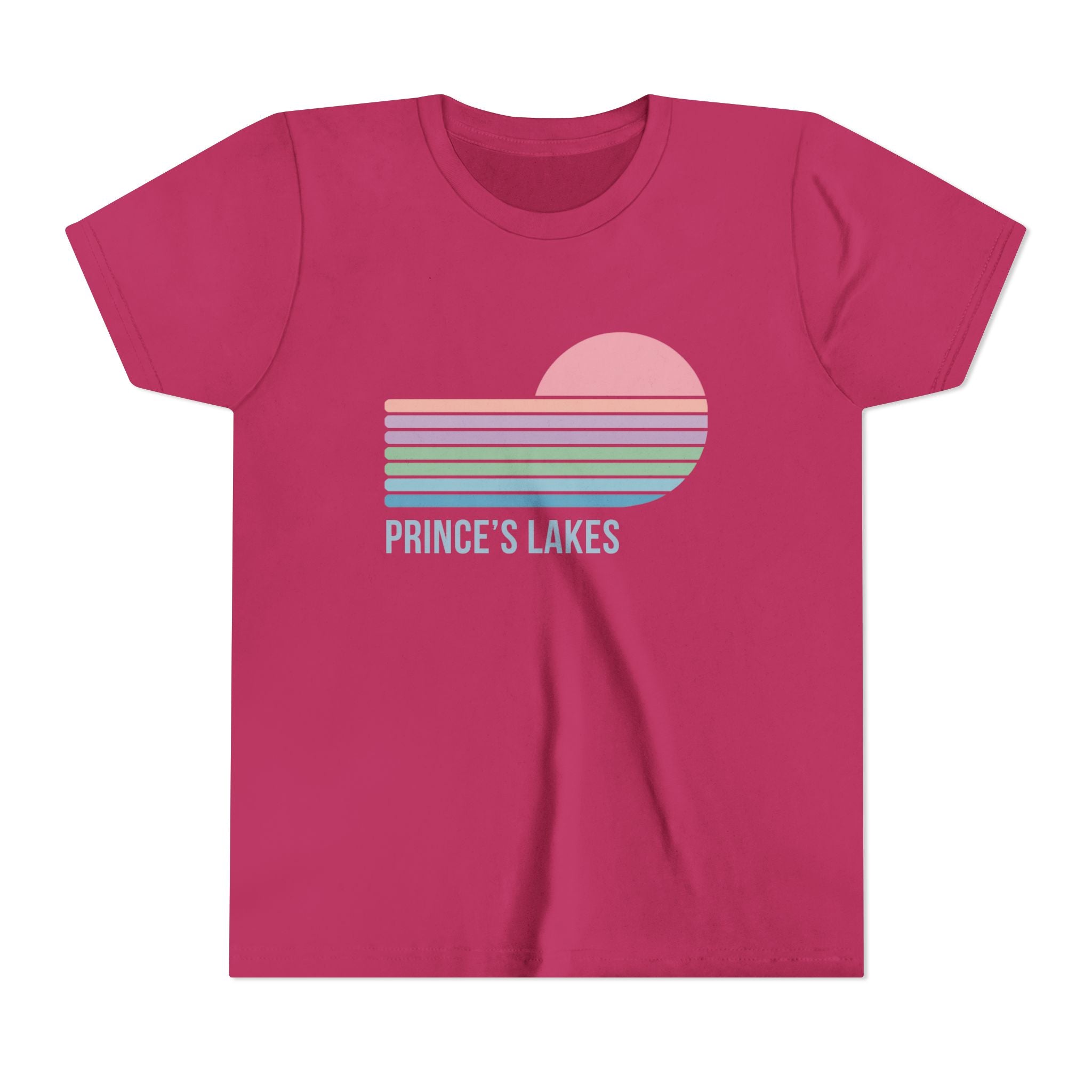 Youth Tee — 'Prince's Lakes' Pastel Retro Sunset Kids T-Shirt