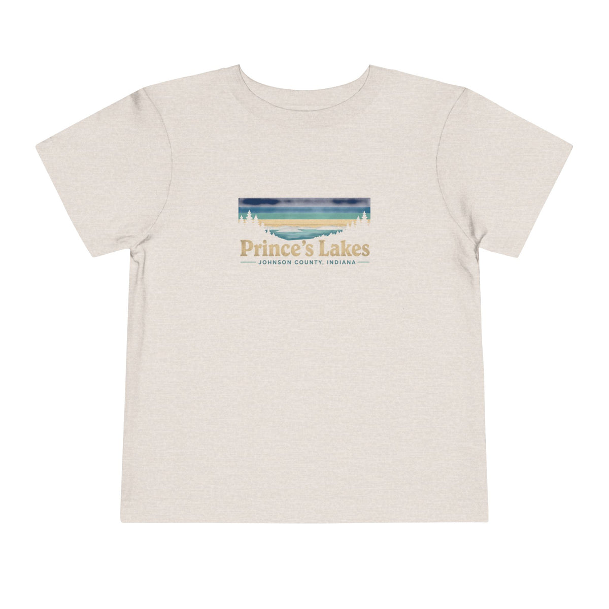 Toddler Tee - "Prince's Lakes" Retro Sunset Graphic