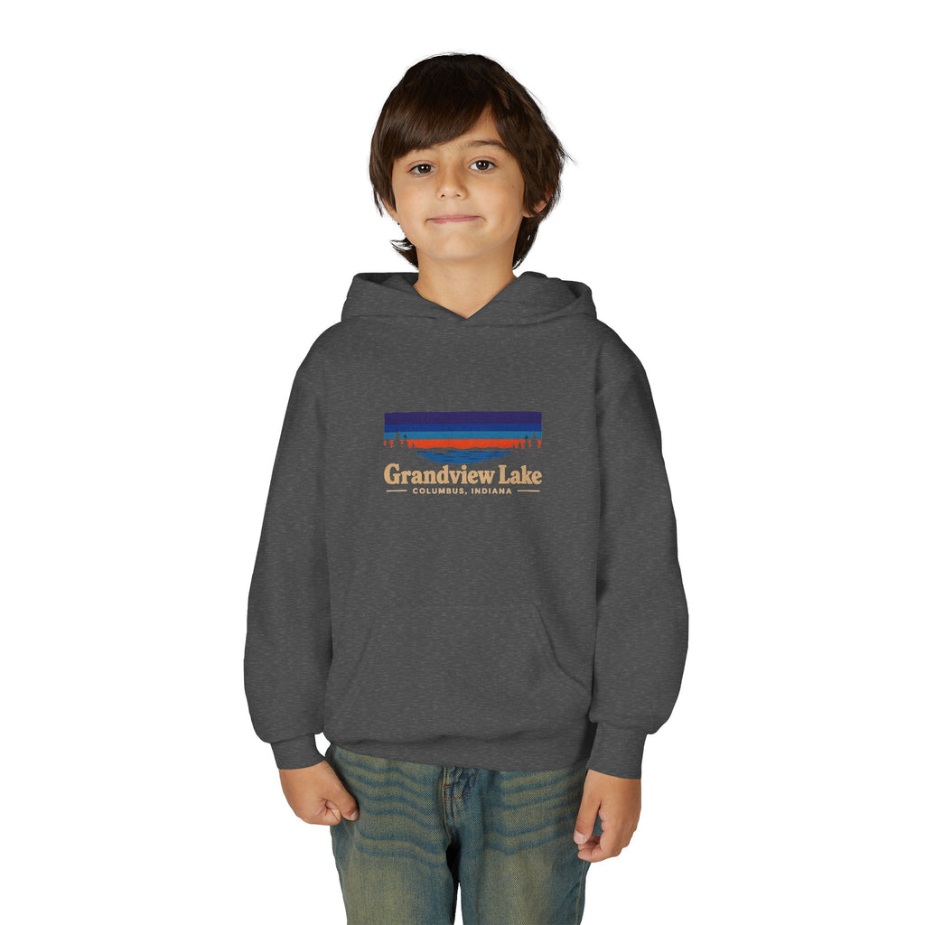 Youth Hoodie - Grandview Lake Sunset Logo