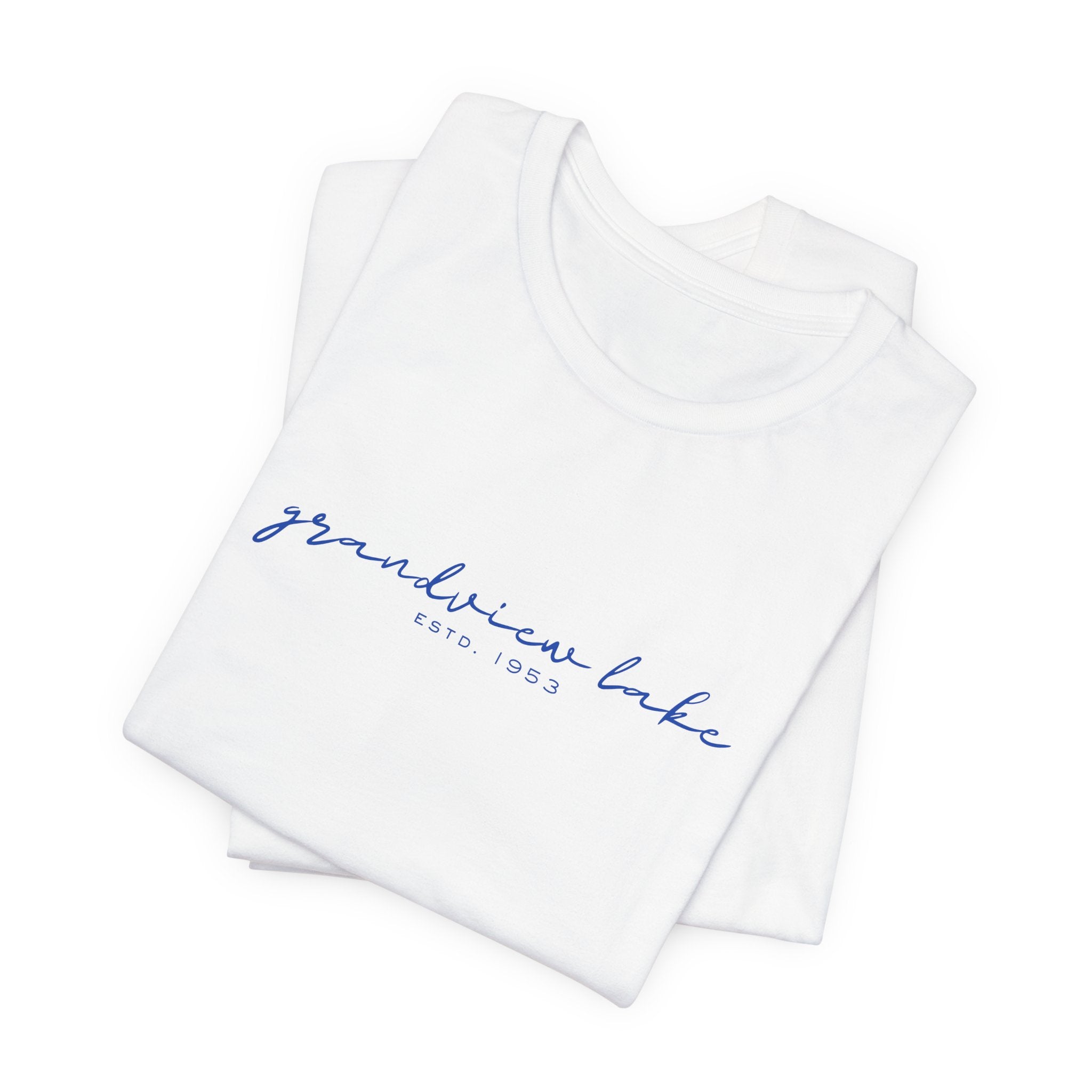 Script "grandview lake" Unisex Jersey Short Sleeve Tee