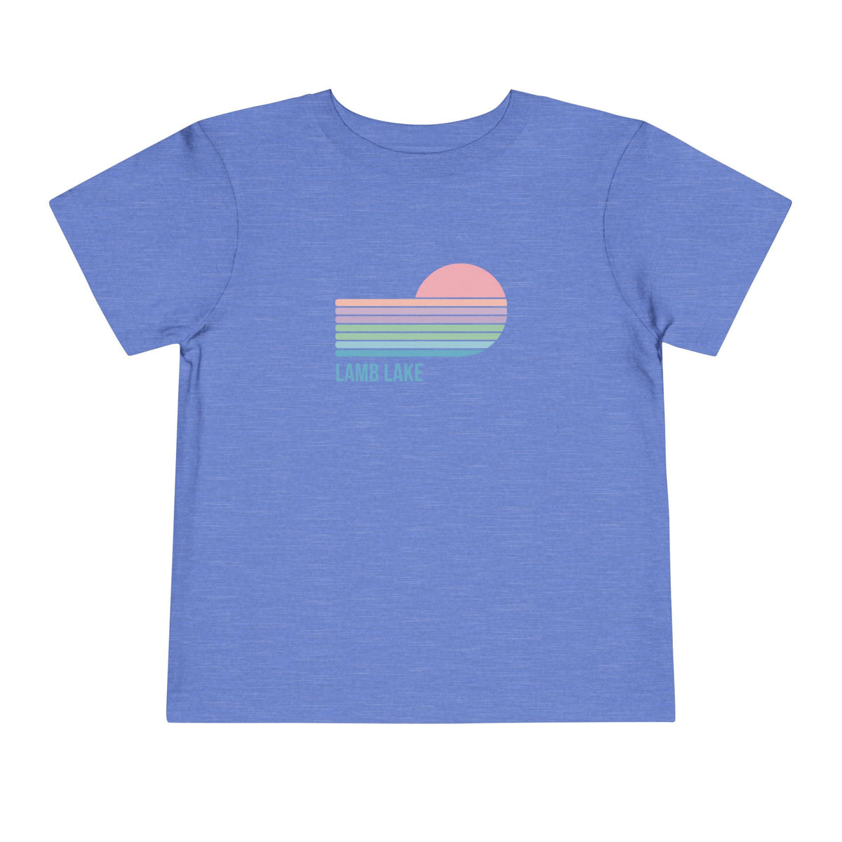 Toddler Tee - Retro Heart Sunset "Lamb Lake"