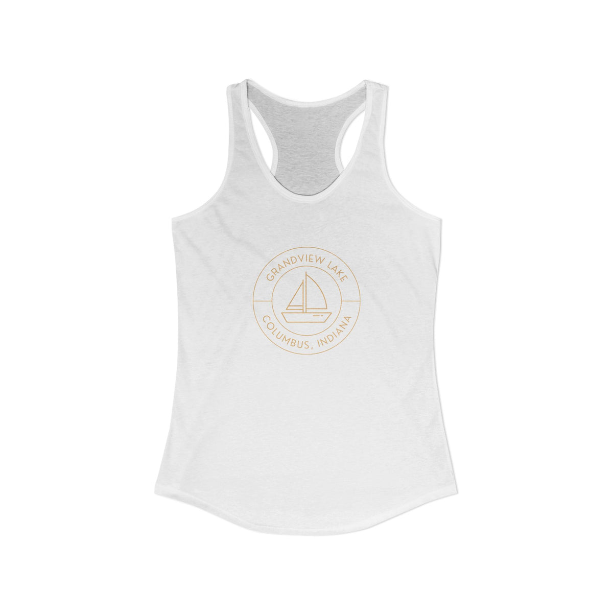 Women's Racerback Tank- Sailboat Grandview Lake