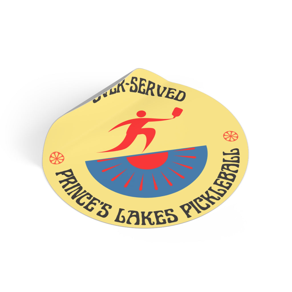 Prince's Lakes Pickleball Round Vinyl Sticker — Nineveh, Indiana Outdoor Decal