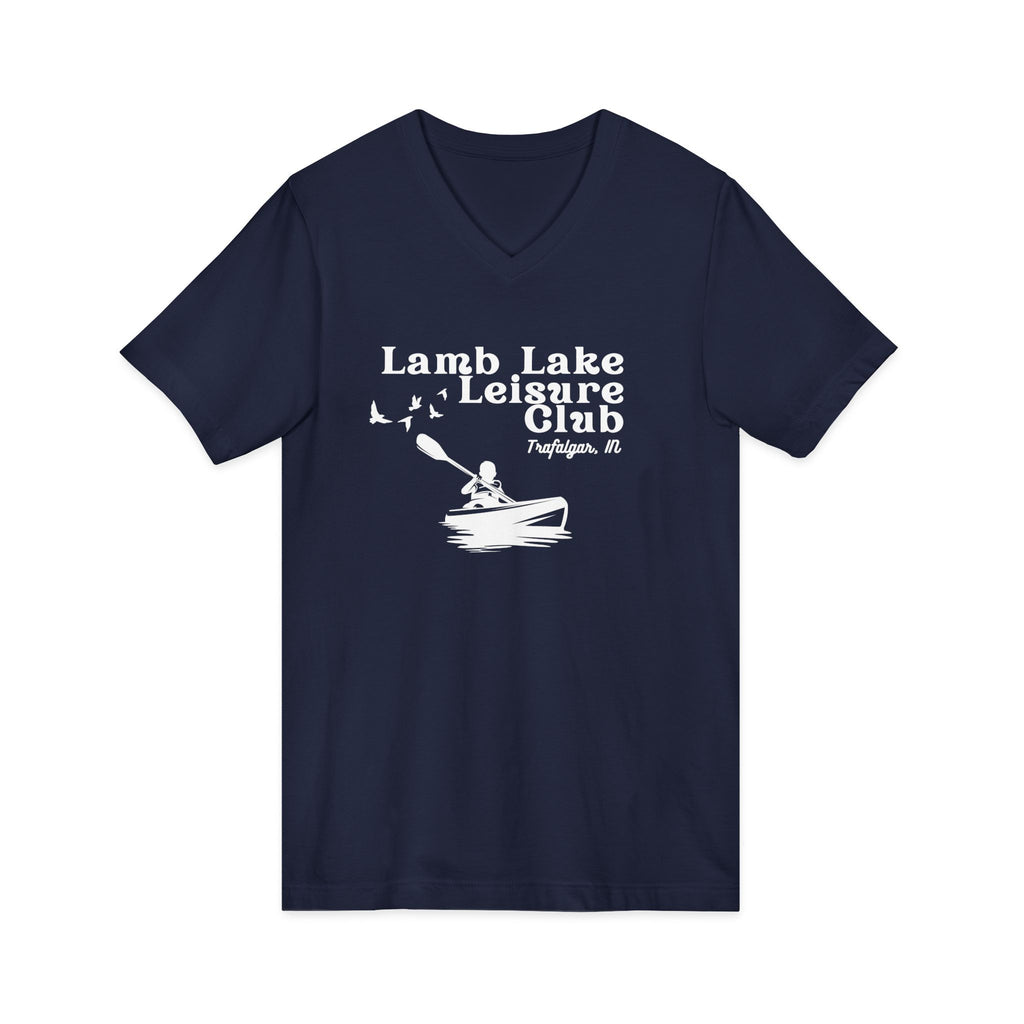Lamb Lake Kayak Leisure Club V-Neck Tee