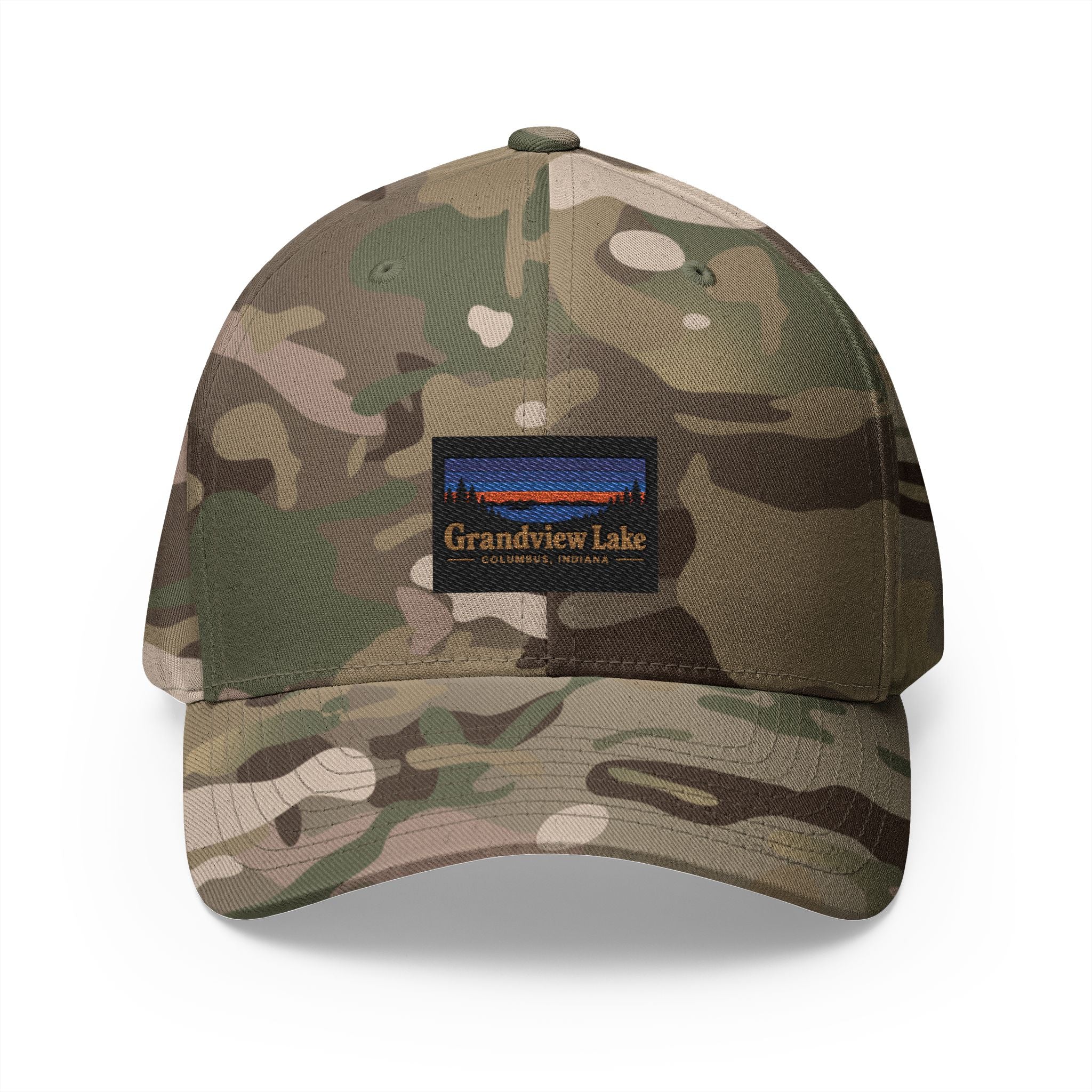 Grandview Lake Embroidered Cap — Scenic Lake Sunset Hat