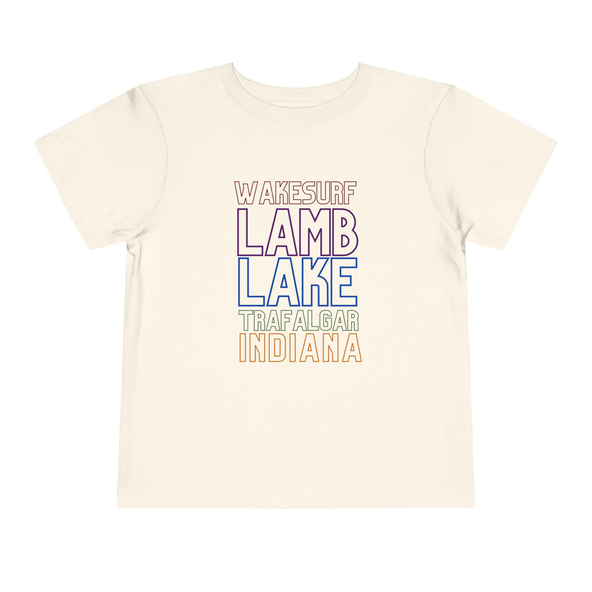 Lamb Lake Trafalgar Indiana Toddler Tee — Wakesurf Summer Shirt