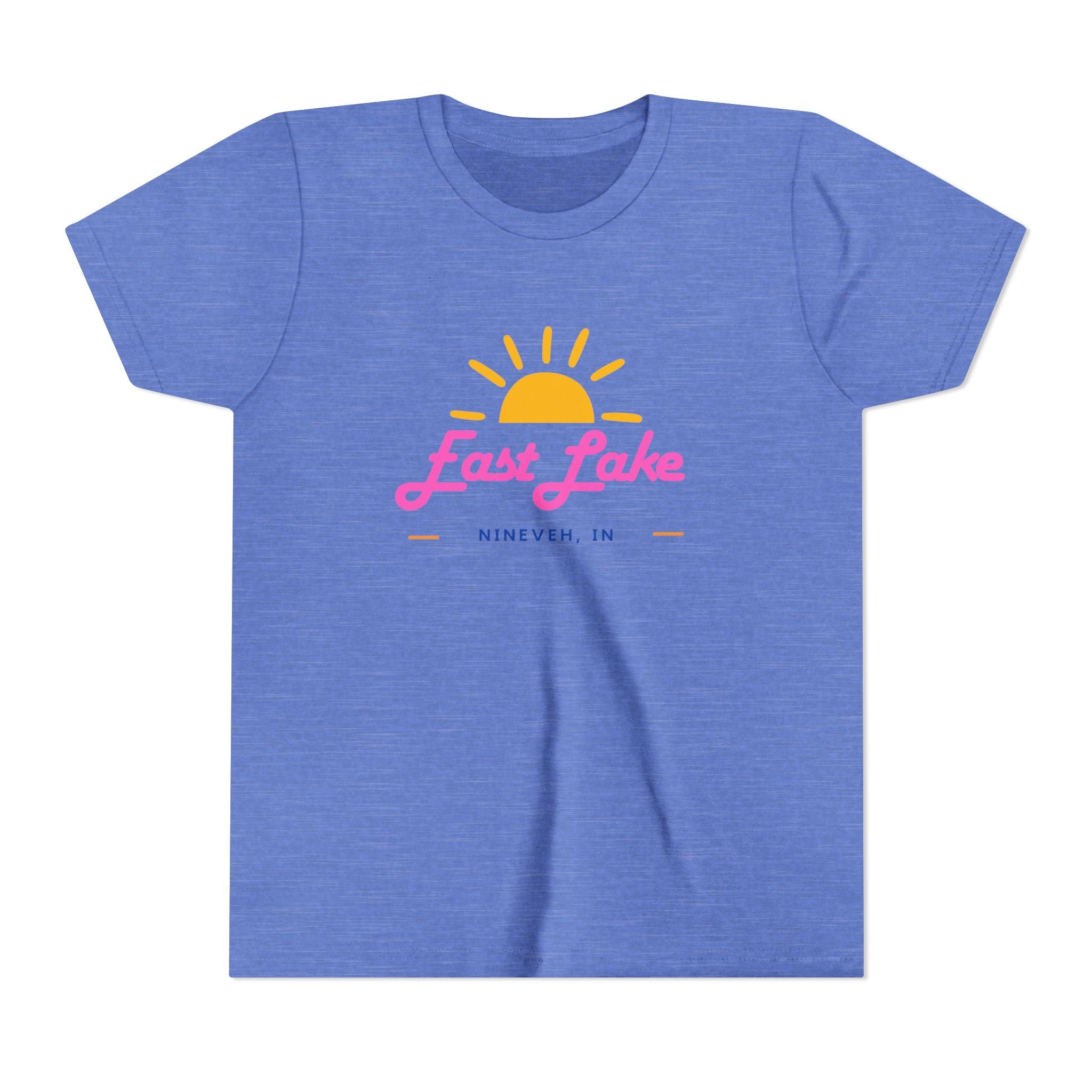 Youth Tee — East Lake Retro Sunset Kids Shirt (East Lake, IN)