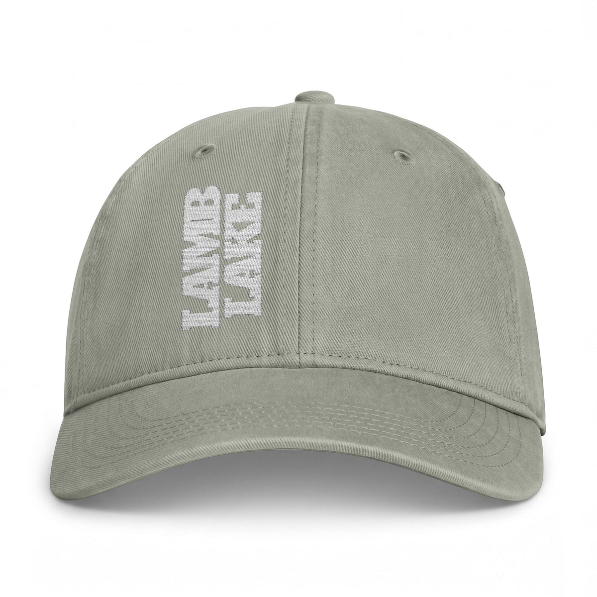 Lamb Lake Coastal Washed Cap — Vintage Beach Sideways Embroidered Hat