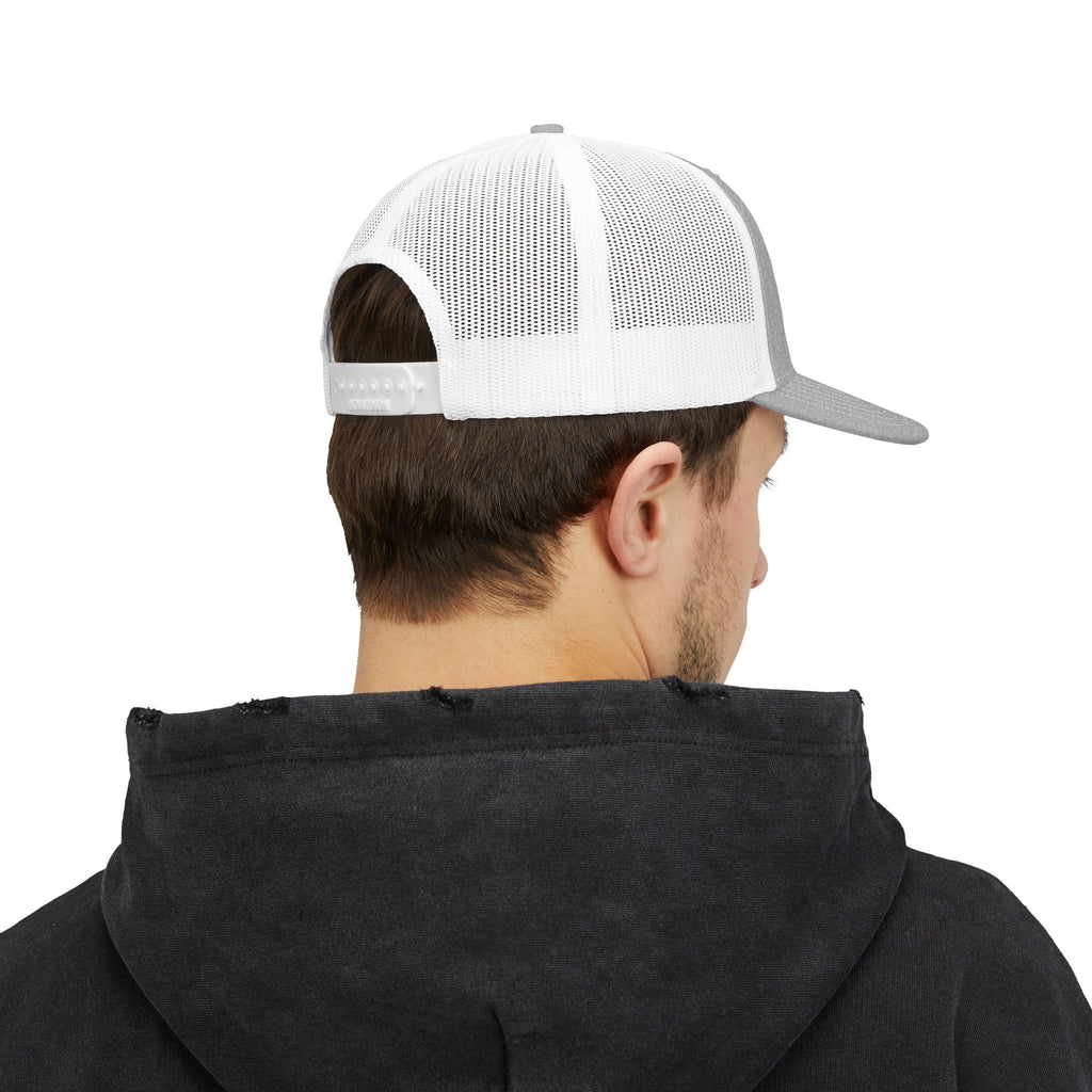 Lamb Lake Trucker Hat — Vintage Mesh Snapback Cap