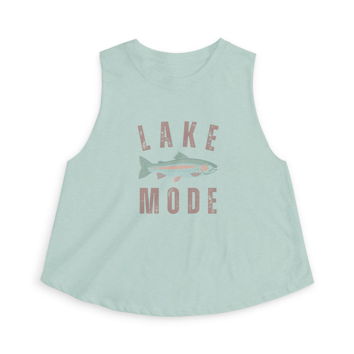 Lake Mode Women's Crop Tank Top – Fish Graphic
