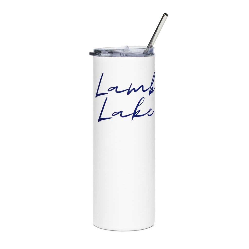 20oz Stainless Tumbler — Minimal Script "Lamb Lake" Travel Cup