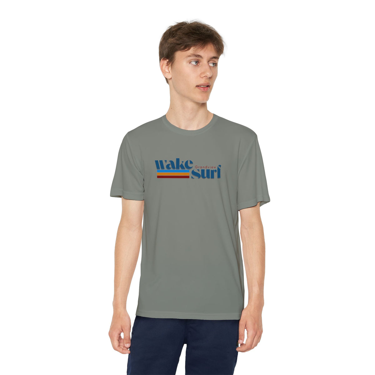 Youth Wake Surf Grandview Tee – Retro Striped Wake Surfing Shirt