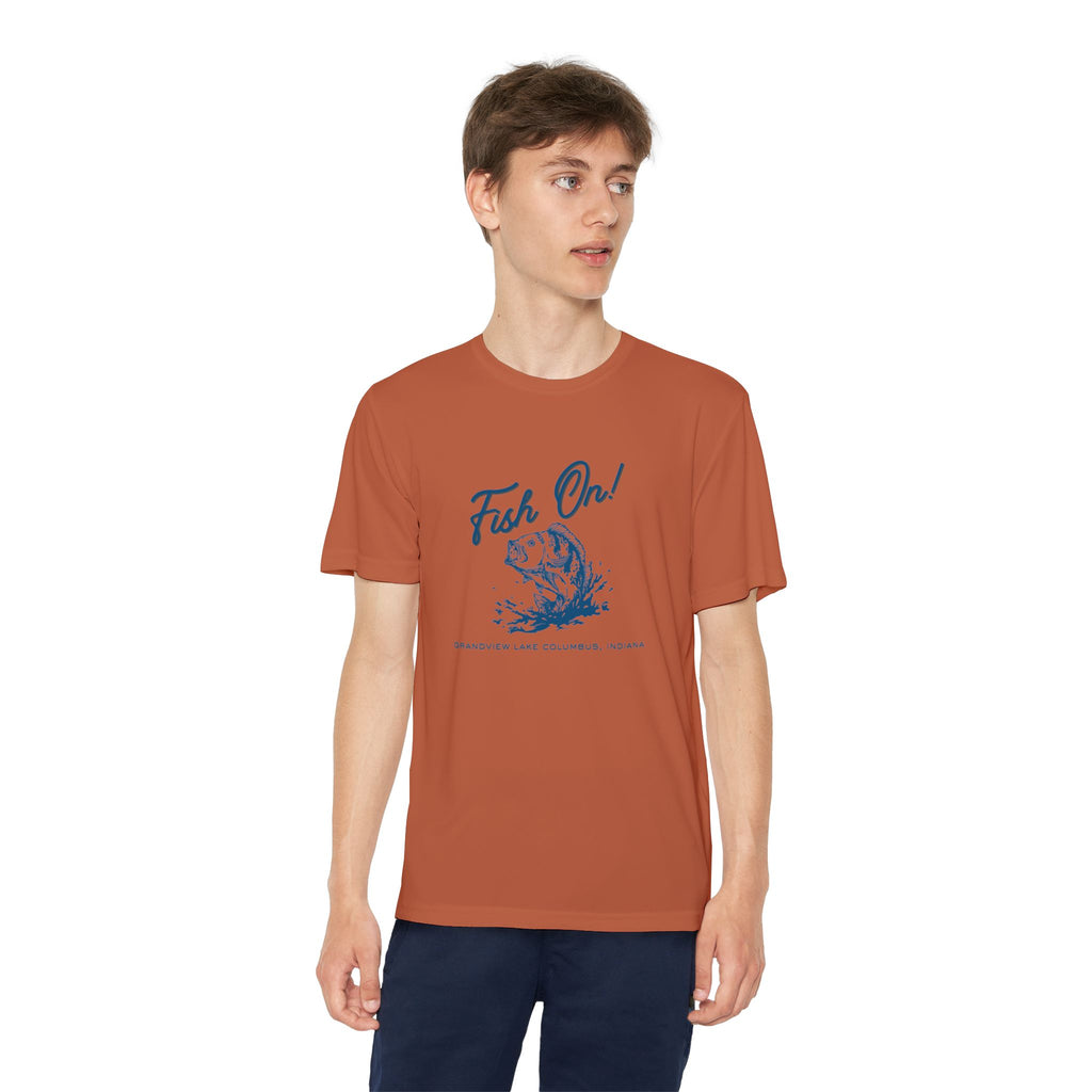 Youth Performance Tee — Grandview Lake "Fish On!" Graphic T-Shirt