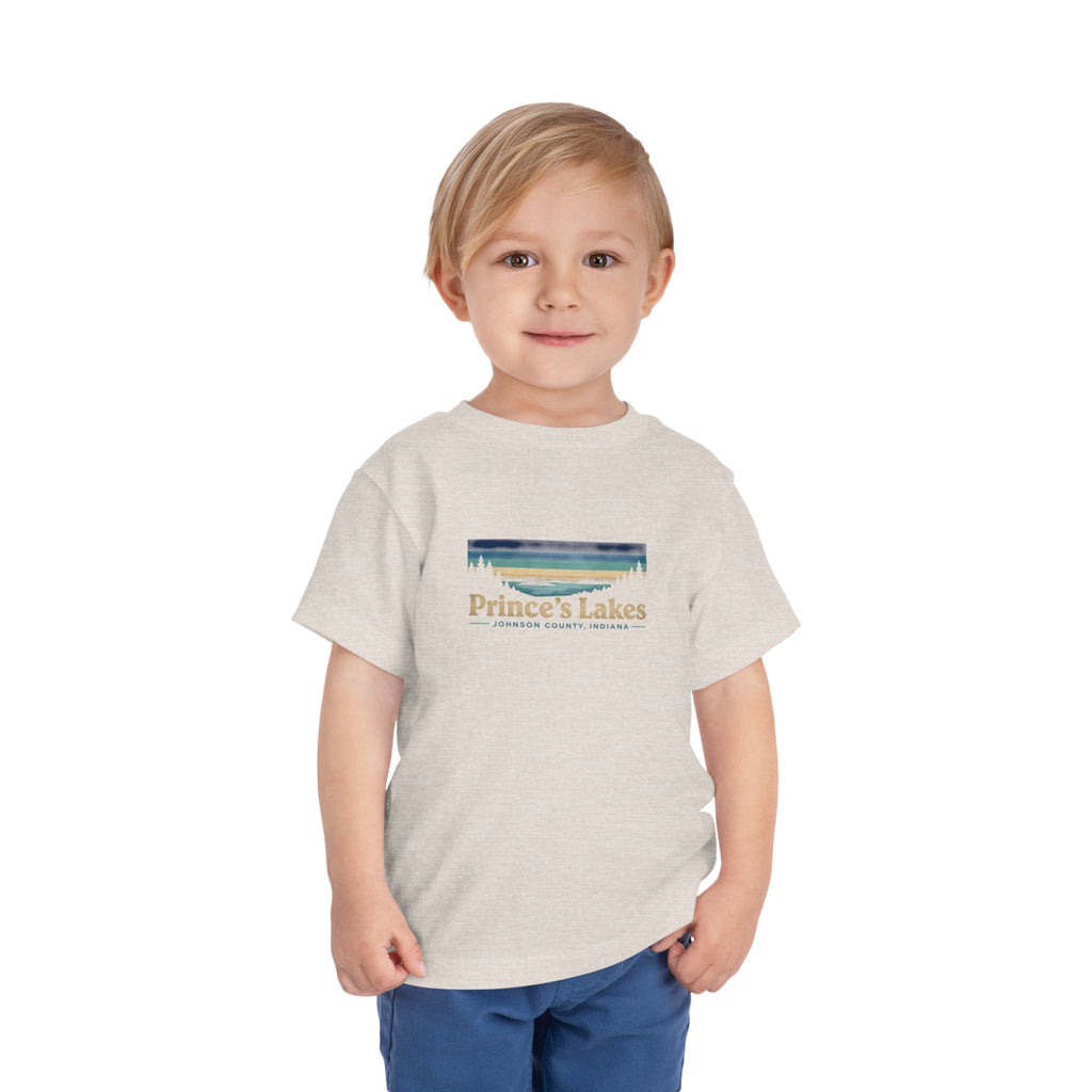 Toddler Tee - "Prince's Lakes" Retro Sunset Graphic