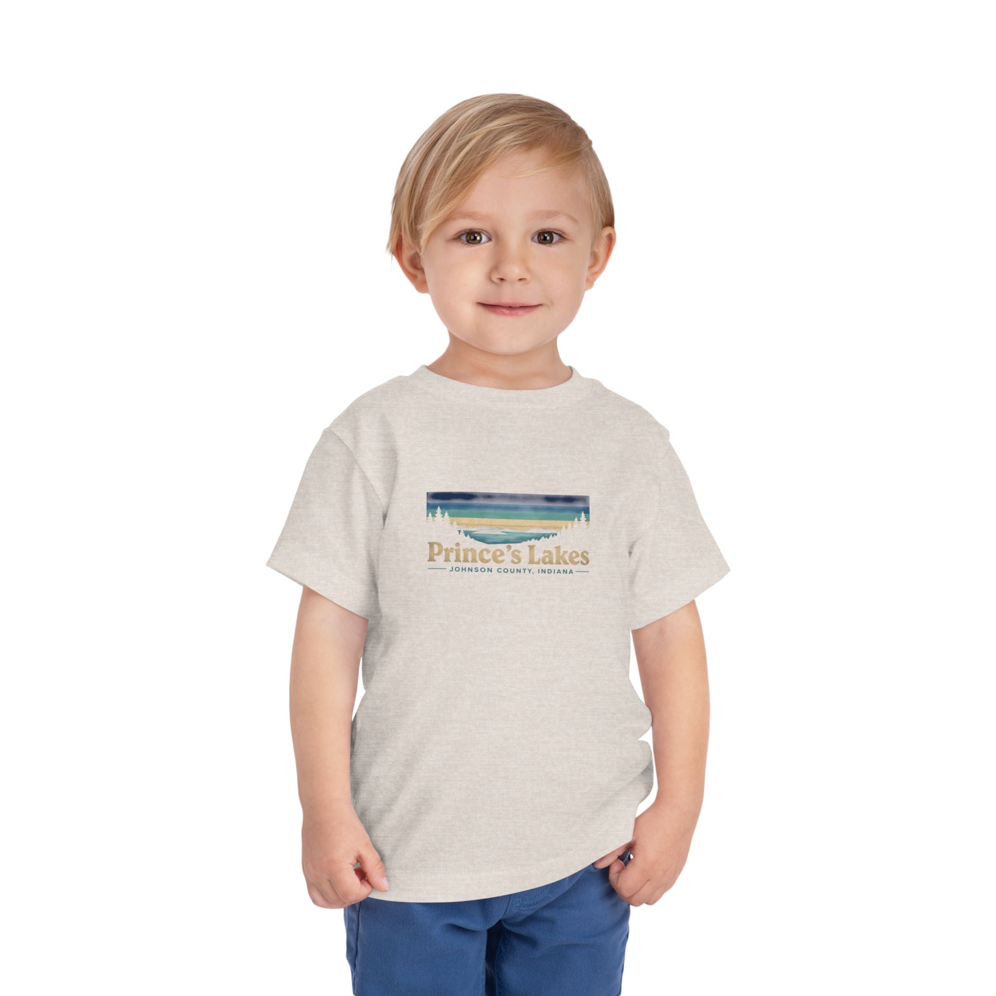 Toddler Tee - "Prince's Lakes" Retro Sunset Graphic