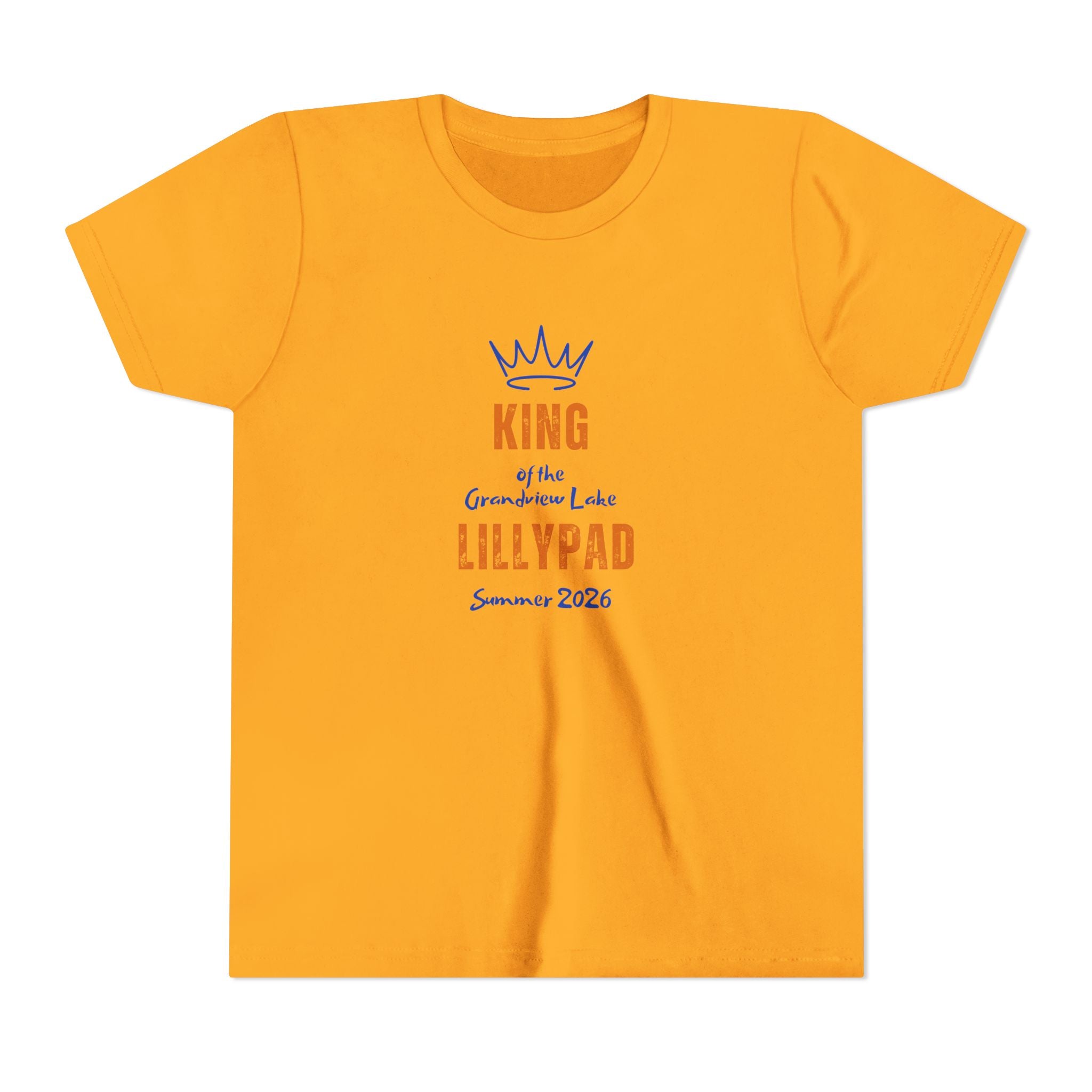 King of the Grandview Lake Lillypad Youth Tee — Cute Summer 2026 Kids Shirt