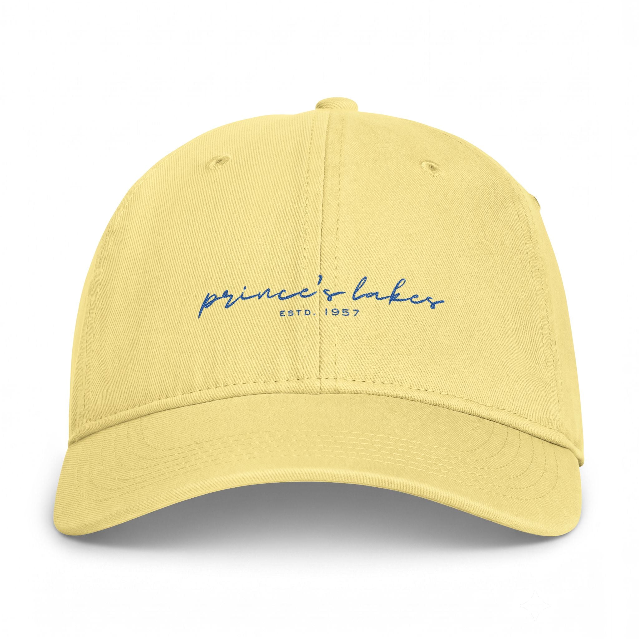 Washed Coastal Cap — "Prince's Lakes" Embroidered Lake Hat