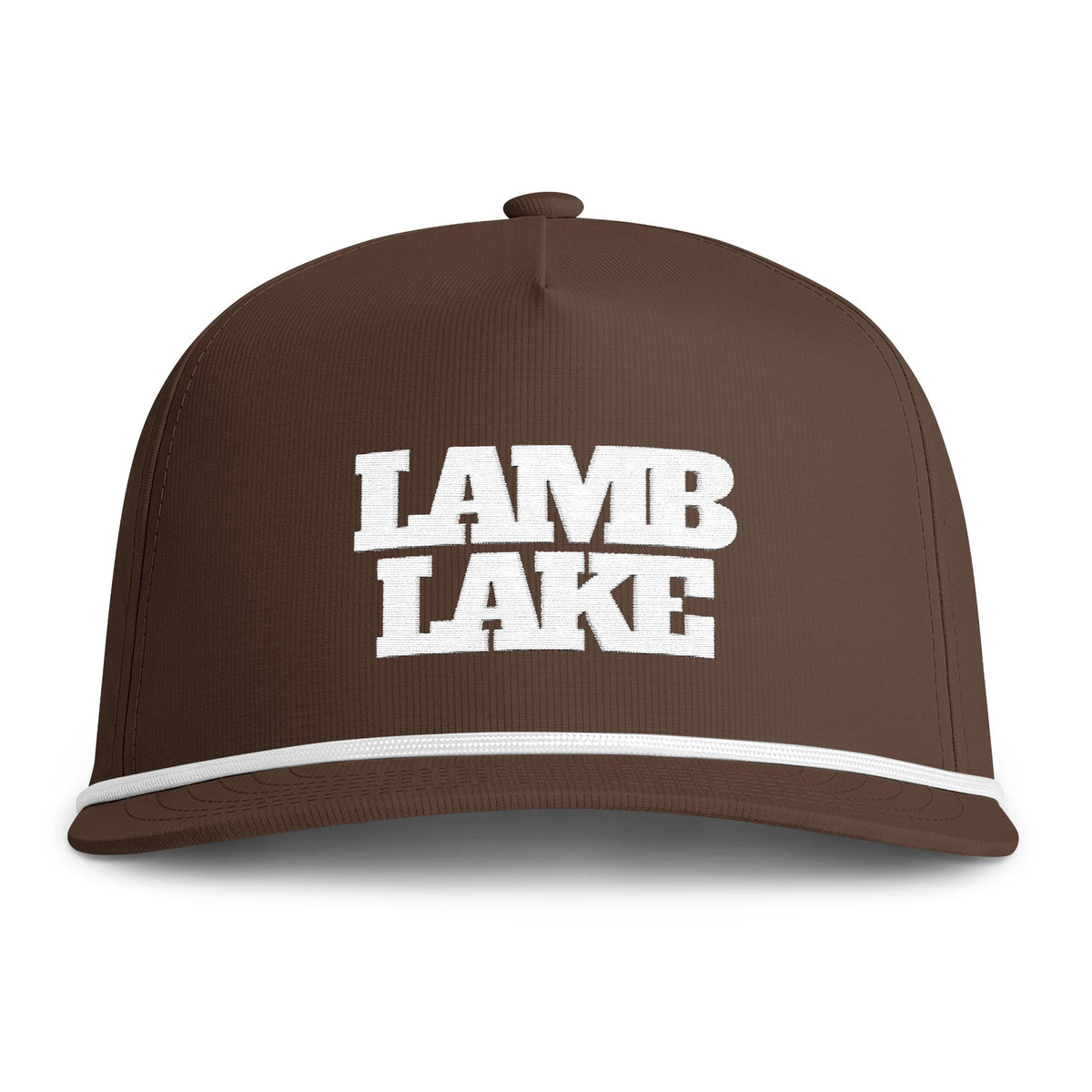 Sunwashed Rope Cap - "LAMB LAKE' Embroidered Trucker Hat