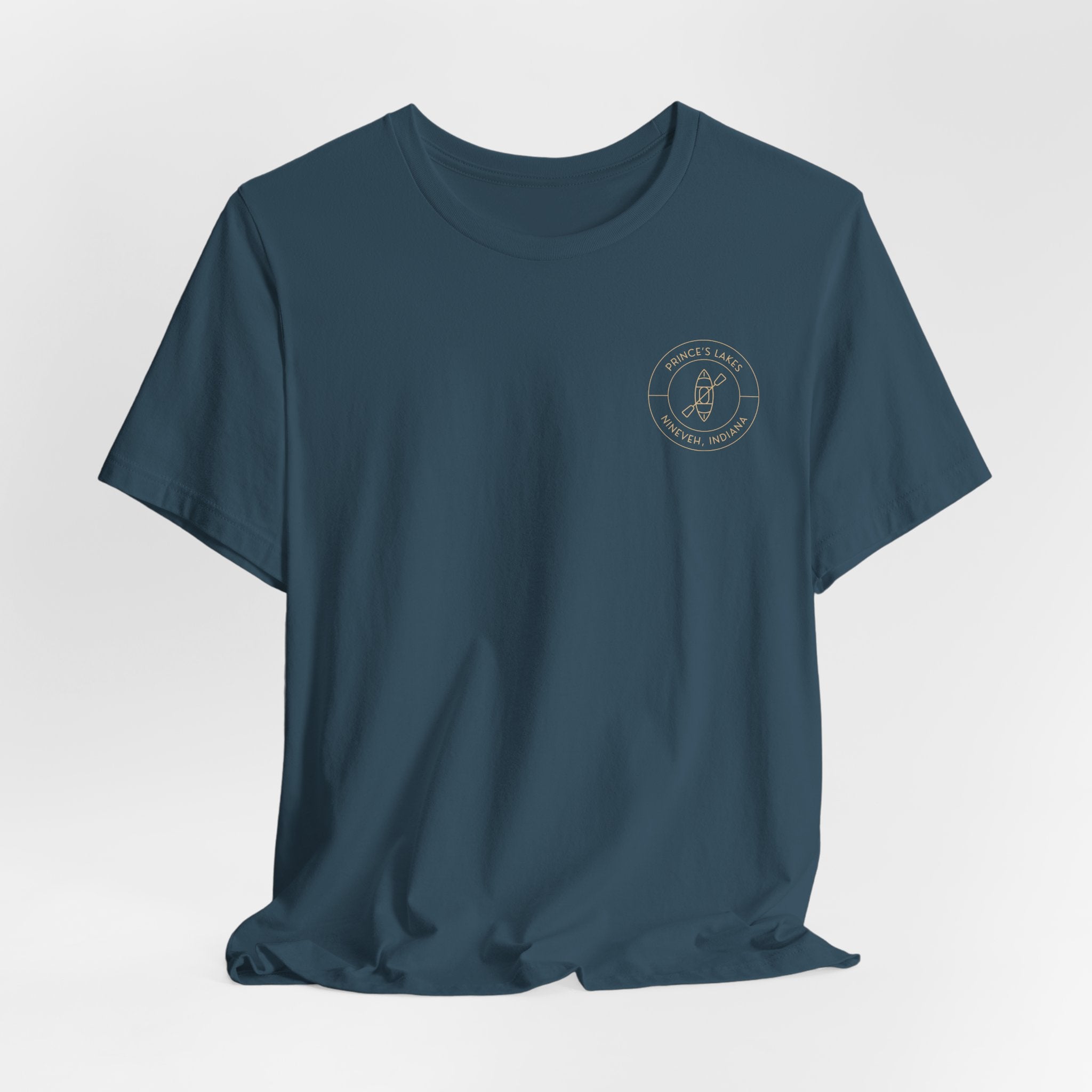 Kayak Pocket & Back Print Prince's Lakes Minimalist Tee —  Short Sleeve Shirt