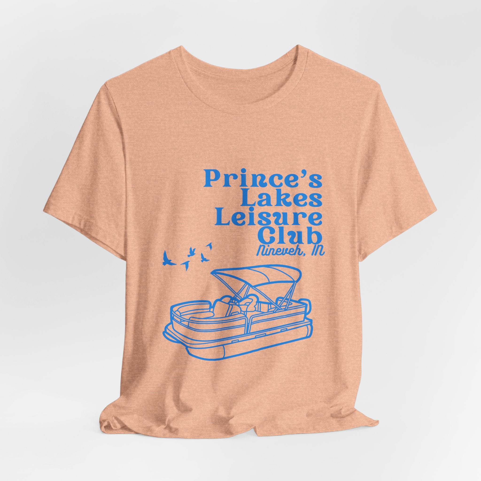 Lake Club Pontoon Boat Tee – "Prince's Lakes Leisure Club" Vintage Boating T-Shirt