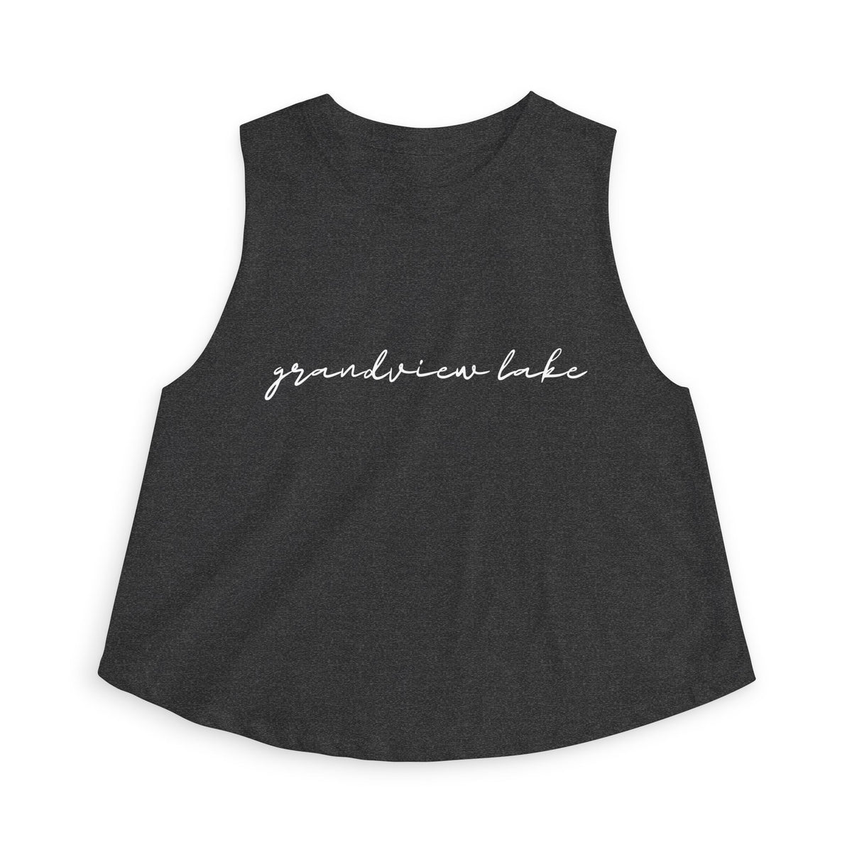 Lake Script Crop Top — 'grandview lake' Women's Casual Summer Tank