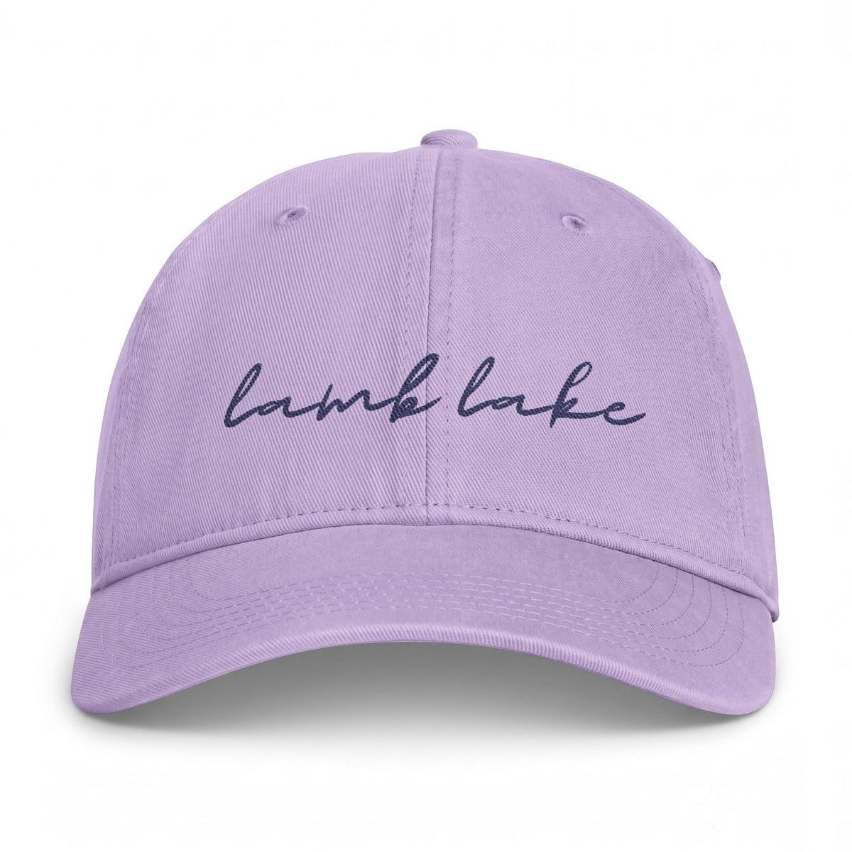 Washed Coastal Cap — "Lamb Lake" Embroidered Lake Hat