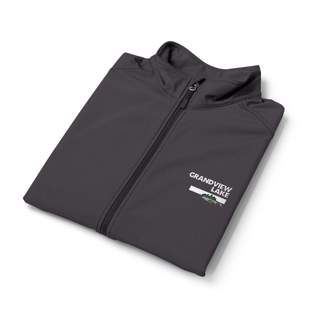 Men's Soft Shell Vest — Grandview Lake Logo Chest