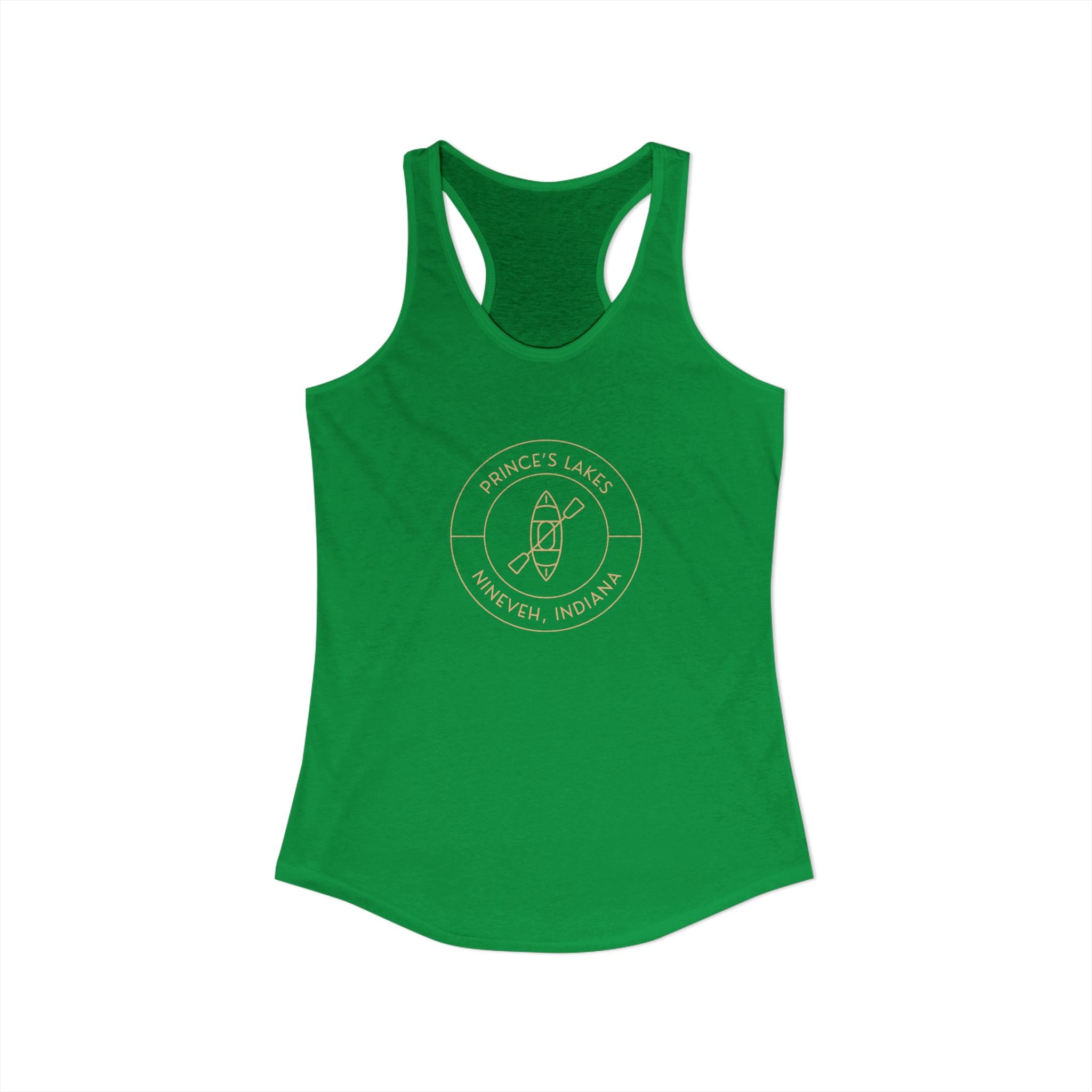 Women's Racerback Tank- "Kayak Prince's Lakes"