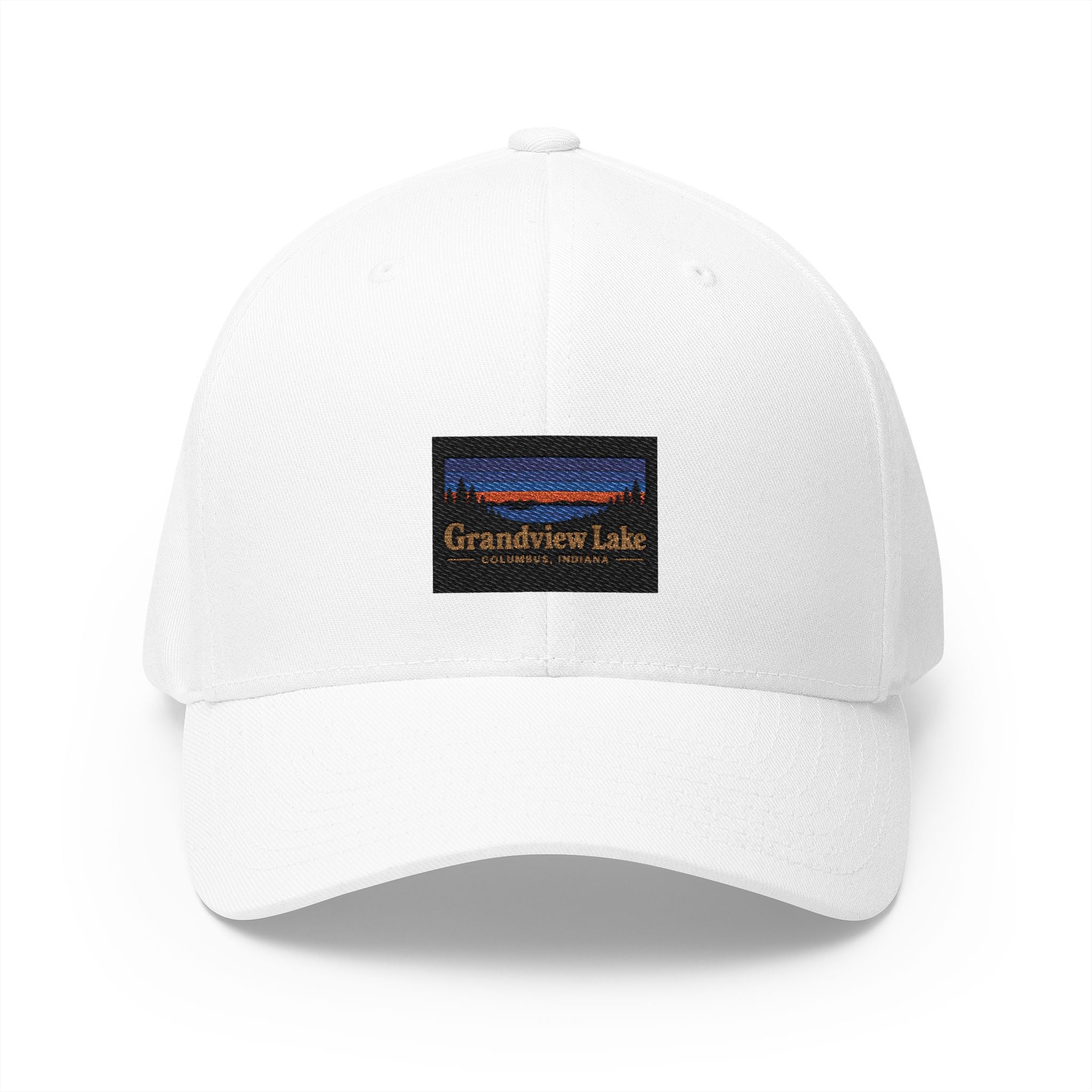 Grandview Lake Embroidered Cap — Scenic Lake Sunset Hat
