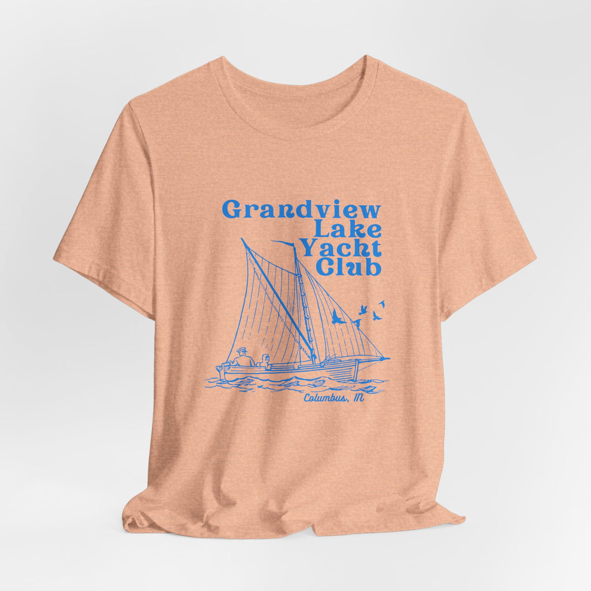 Sailboat Tee – "Grandview Lake Yacht Club" Vintage Boating T-Shirt