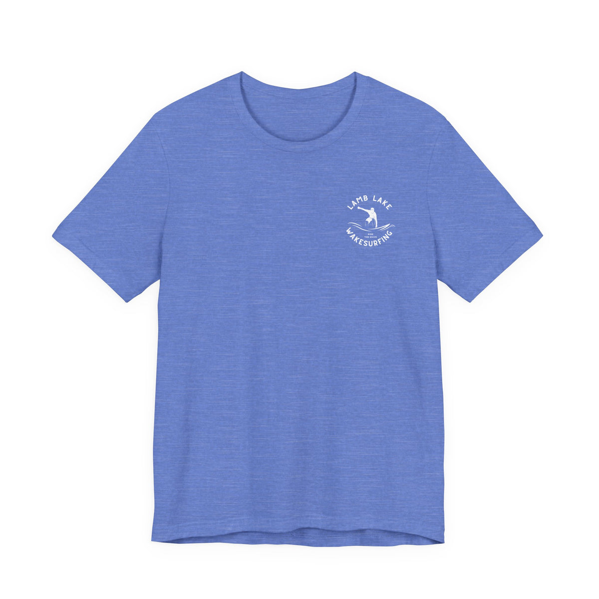 Wakesurf Pocket & Back Print Lamb Lake Minimalist Tee —  Short Sleeve Shirt