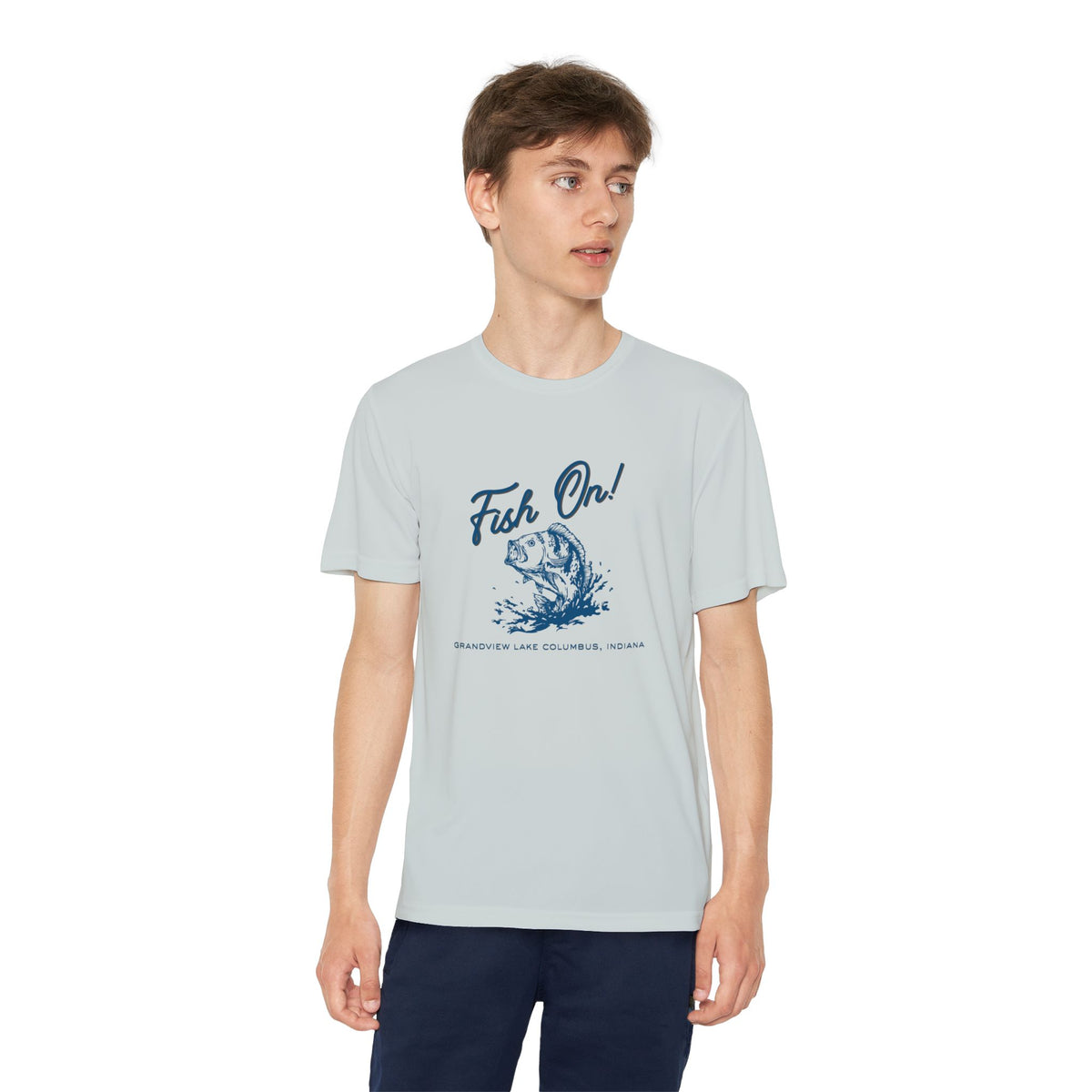 Youth Performance Tee — Grandview Lake "Fish On!" Graphic T-Shirt