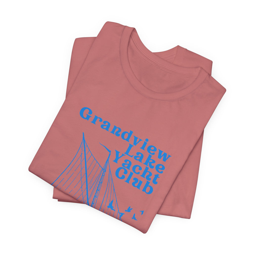 Sailboat Tee – "Grandview Lake Yacht Club" Vintage Boating T-Shirt