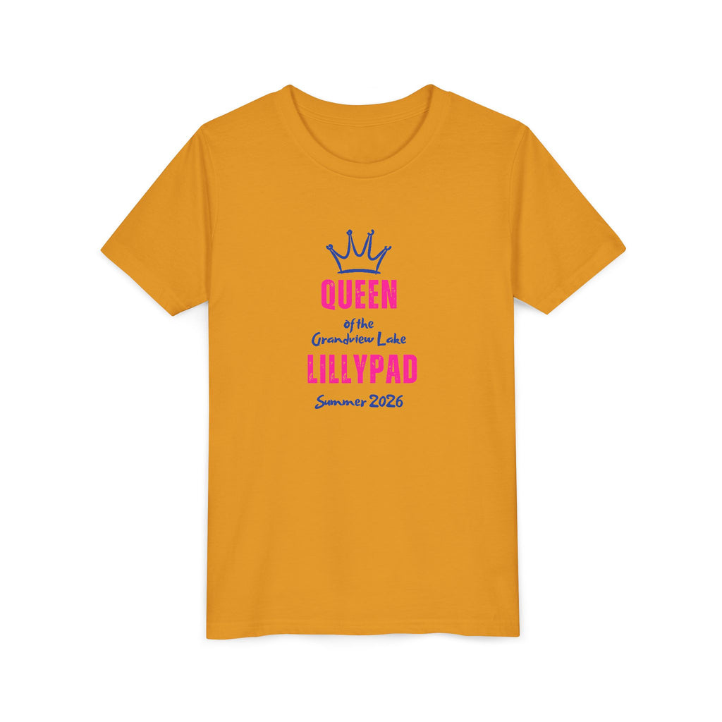 Youth Tee — "Queen of the Lillypad" Grandview Lake Crown Graphic Kids Shirt