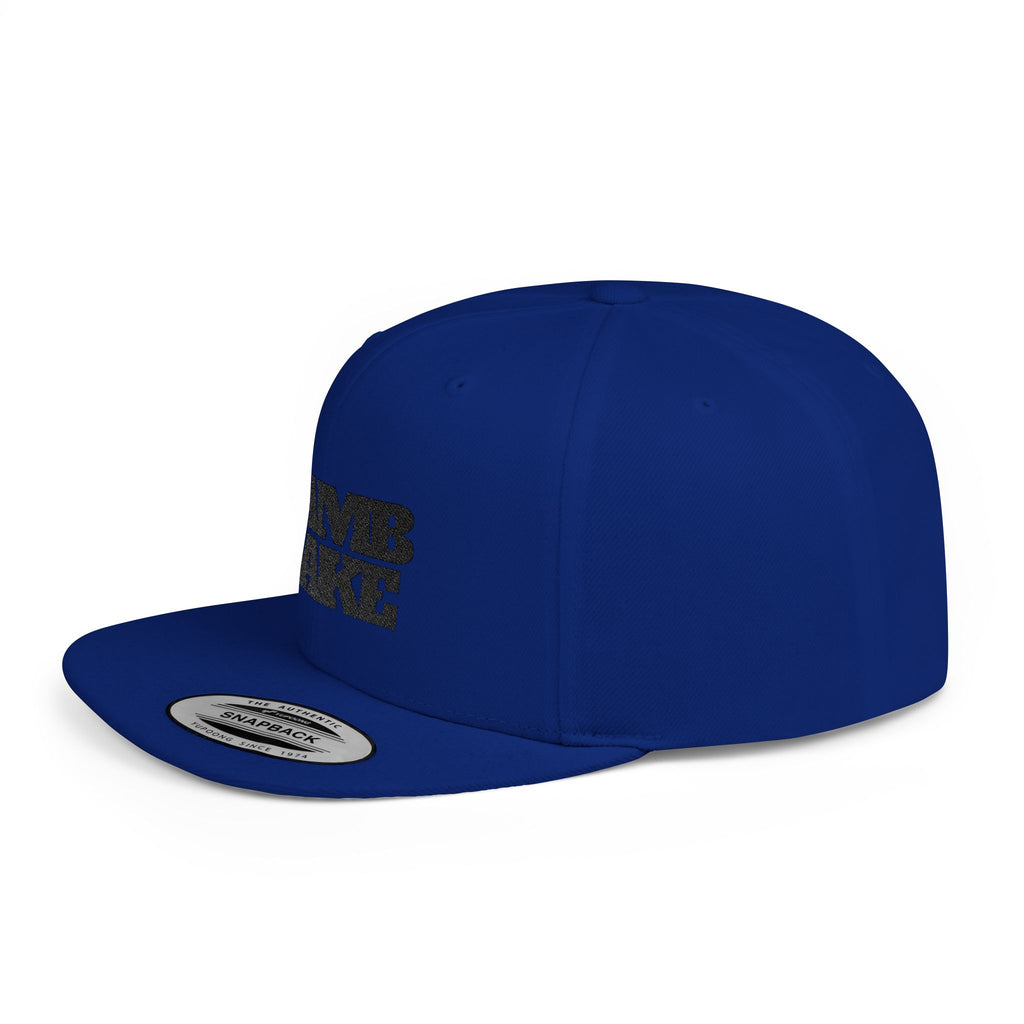Lamb Lake Flat Bill Snapback Hat — Retro Embroidered Lake Cap