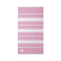 Striped Embroidered Beach Throw — Lightweight Turkish Towel for Lake, Travel & Summer