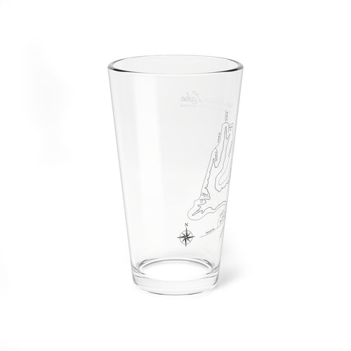 16oz Grandview Lake Map Cocktail Glass