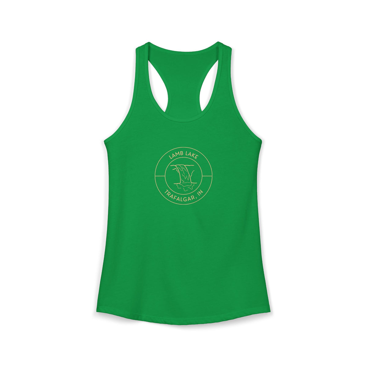 Women's Racerback Tank- Waterfall Lamb Lake