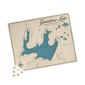 Grandview Lake Custom Map Puzzle — Nautical Vintage Lake Map Jigsaw (520pcs)