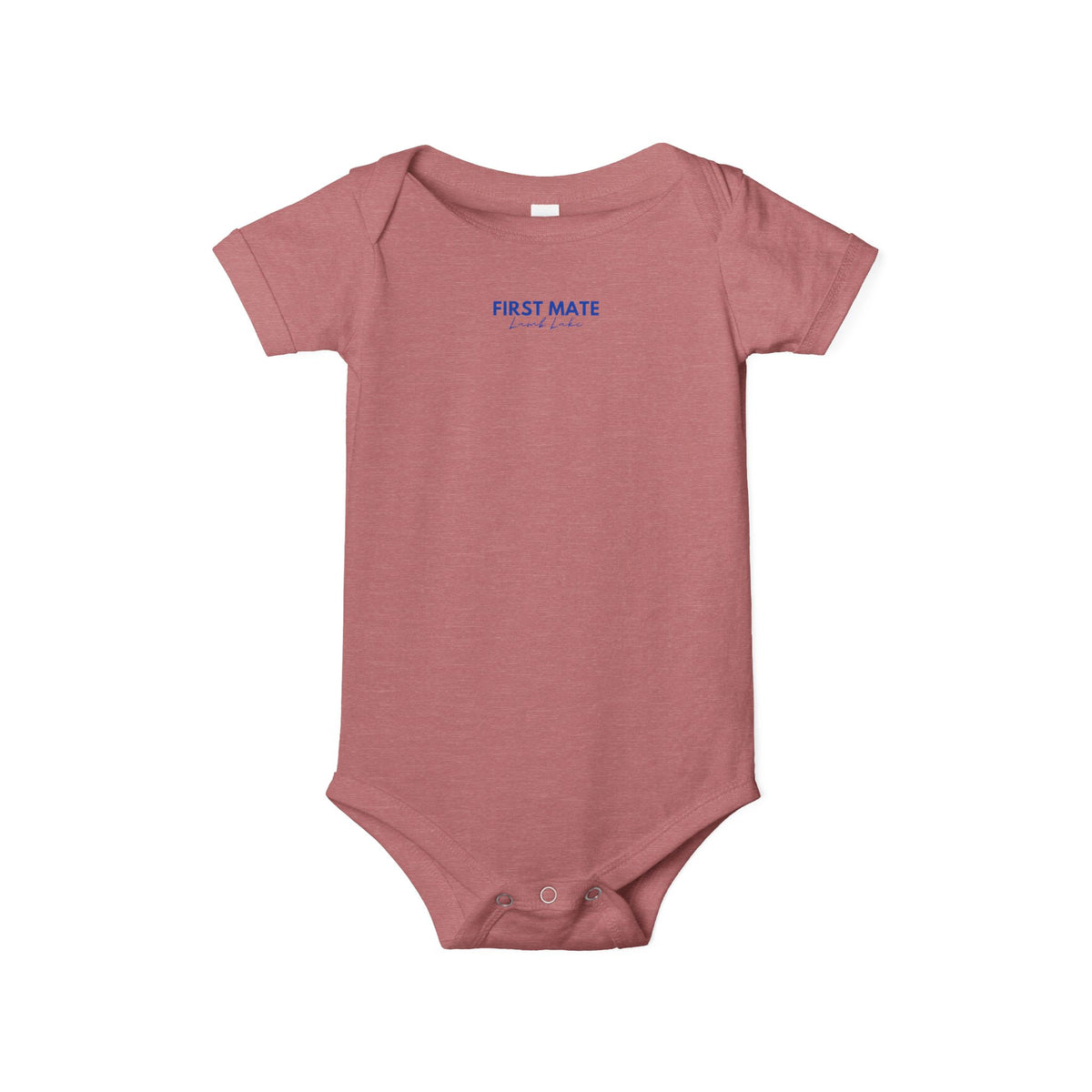 Infant Onesie "First Mate Lamb Lake" Baby Bodysuit – Cute Nautical Newborn Gift