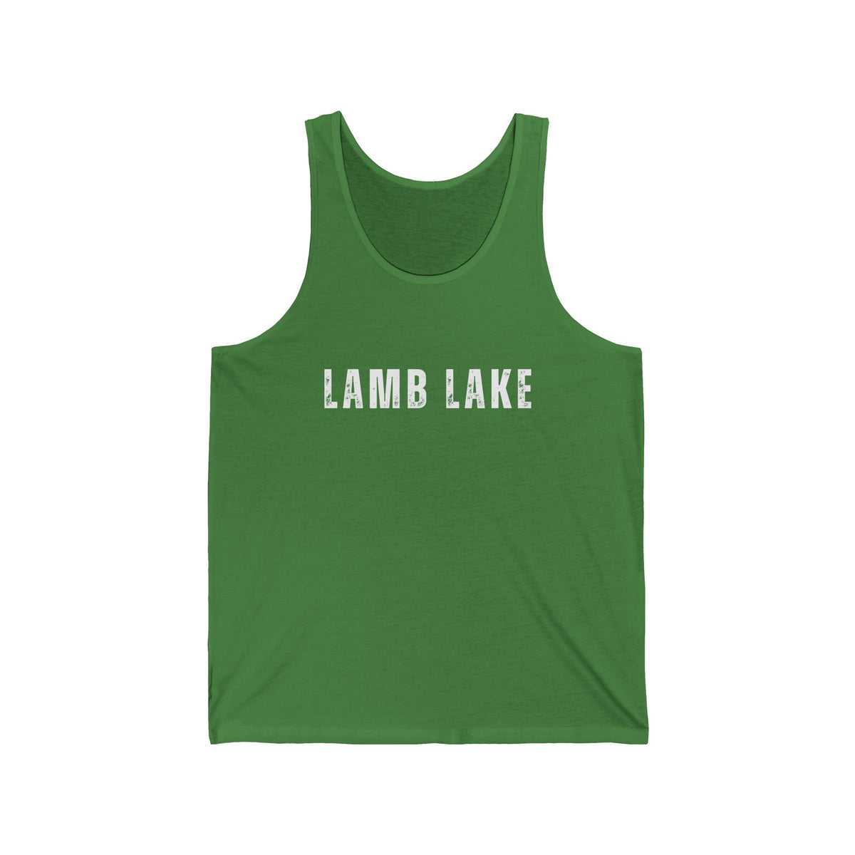 Lamb Lake Tank Top — Retro Collegiate Graphic Lake Shirt