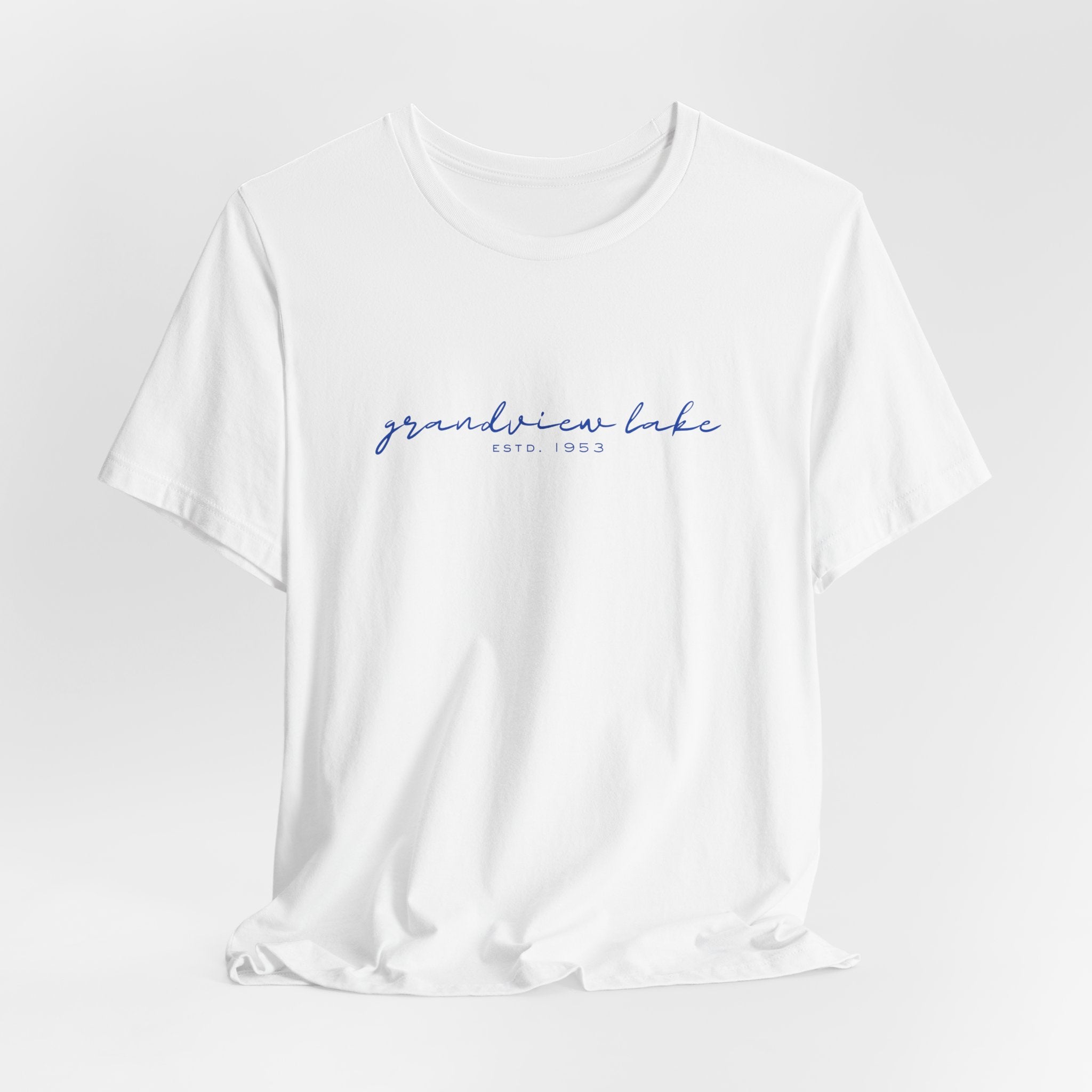 Script "grandview lake" Unisex Jersey Short Sleeve Tee