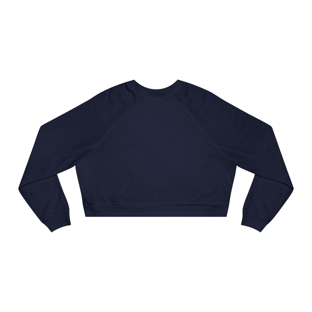 Cropped Pullover — 'Prince's Lakes' Minimal White Fleece for Women