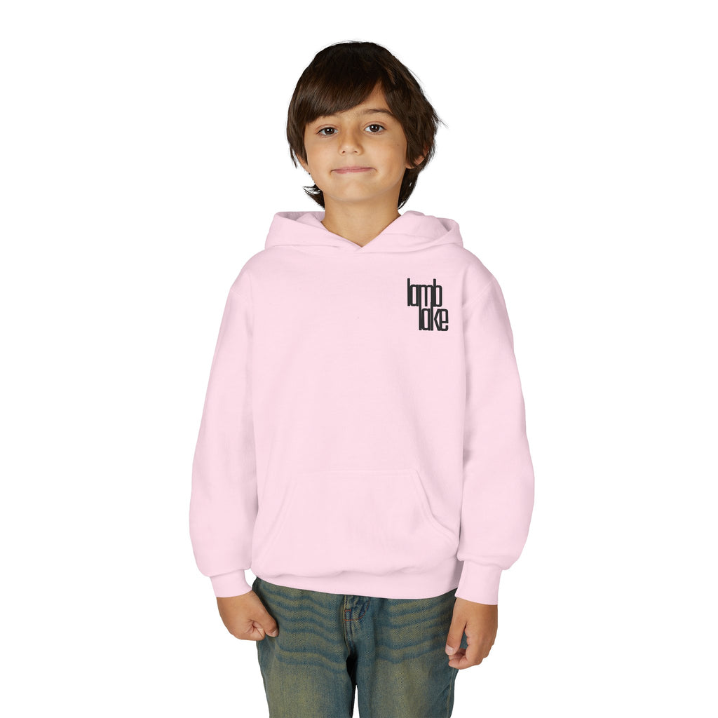 Youth Hoodie - Lamb Lake Retro Sunrise Logo Pullover