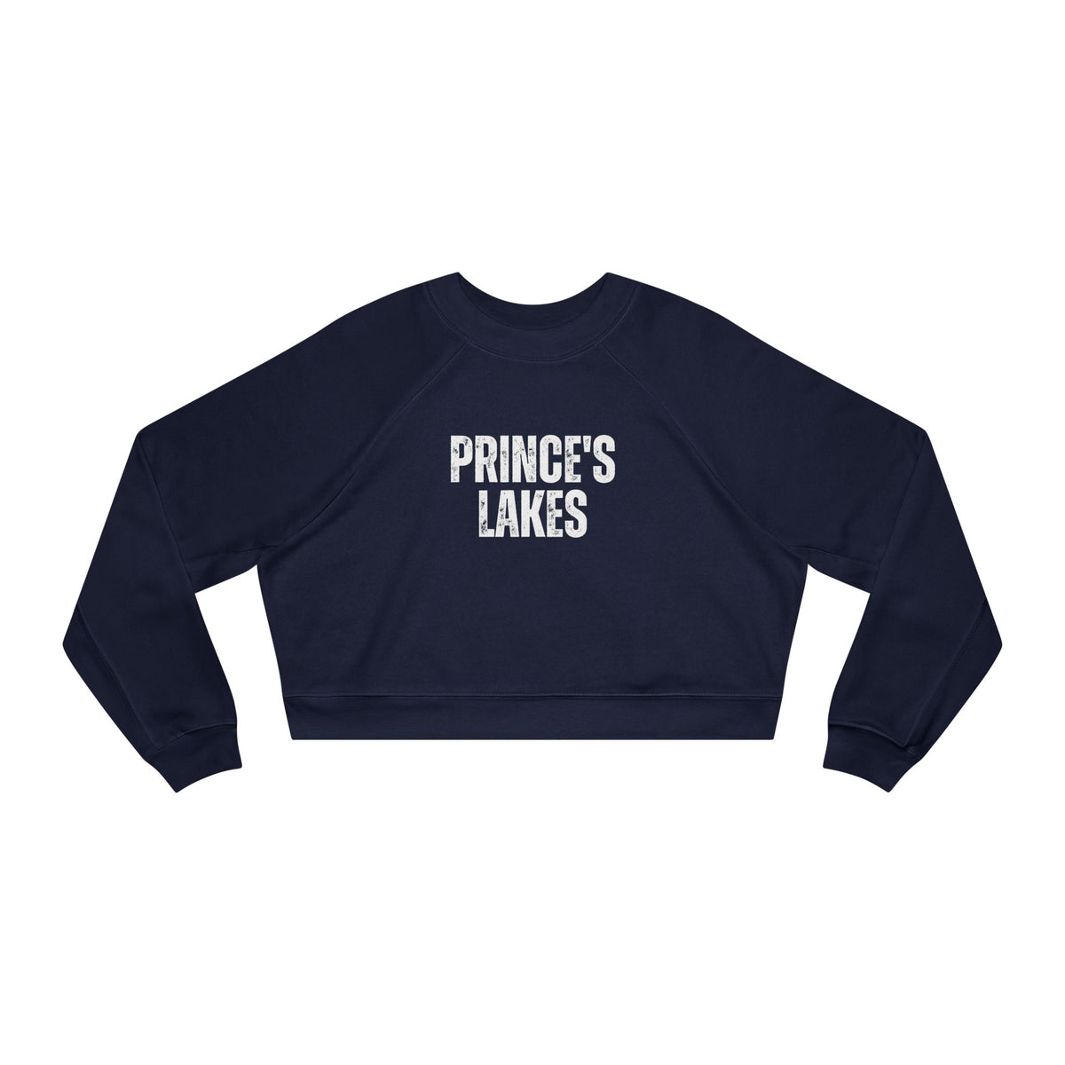Cropped Pullover — 'Prince's Lakes' Minimal White Fleece for Women