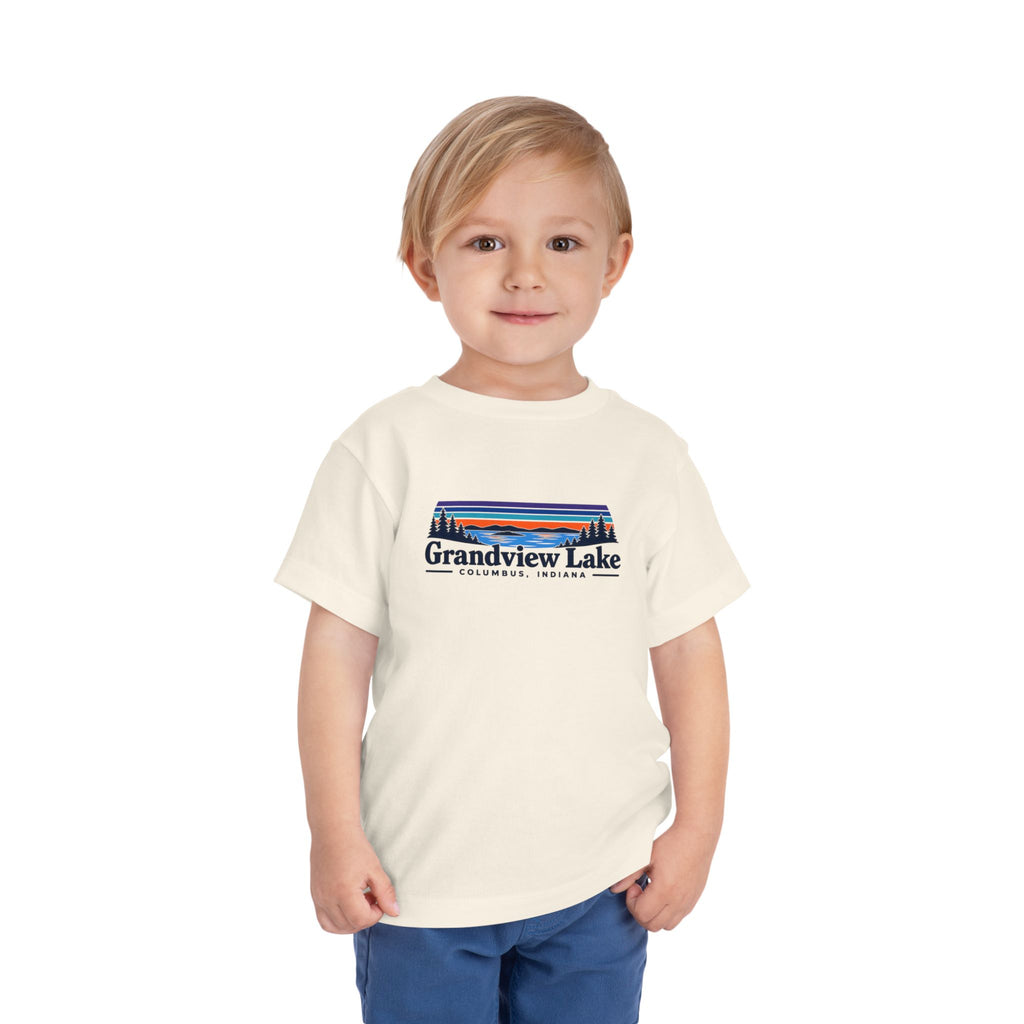 Toddler Tee - "Grandview Lake" Retro Sunset Graphic