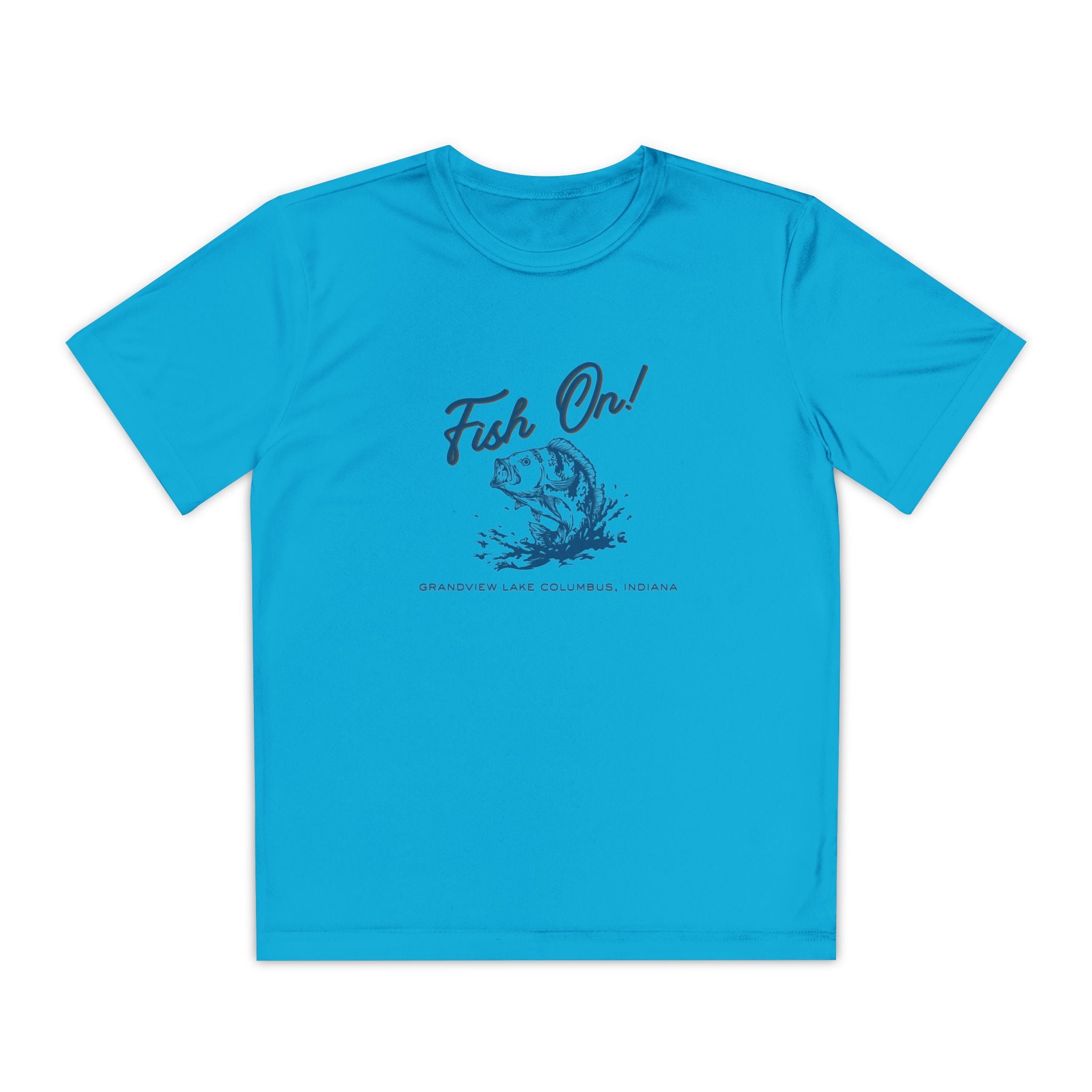 Youth Performance Tee — Grandview Lake "Fish On!" Graphic T-Shirt