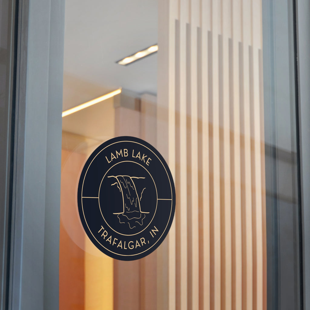 Round Vinyl Stickers- Waterfall Lamb Lake