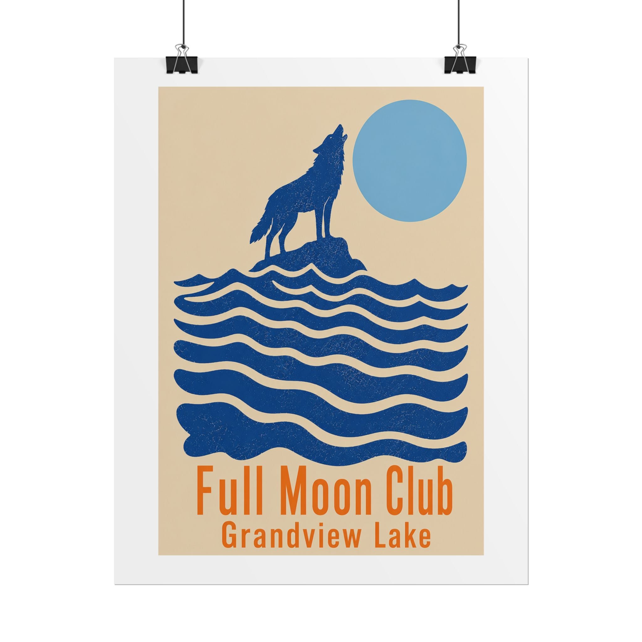 Full Moon Club Grandview Lake Poster